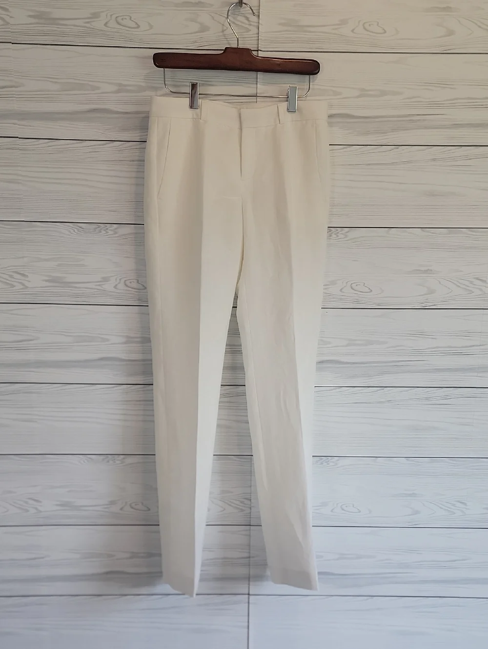 Banana Republic Dress Pants Linen Straight Fit - Summer White Womens Size 0